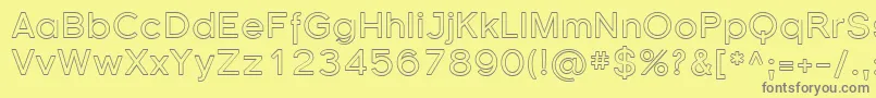 Sfflorencesansoutline Font – Gray Fonts on Yellow Background