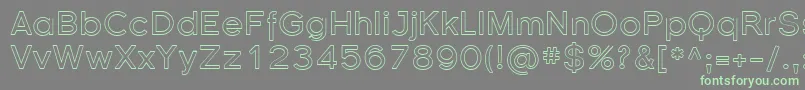 Sfflorencesansoutline Font – Green Fonts on Gray Background