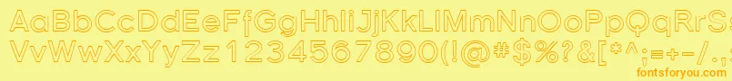 Sfflorencesansoutline Font – Orange Fonts on Yellow Background
