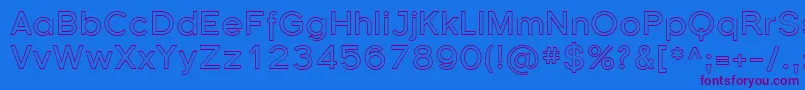 Sfflorencesansoutline Font – Purple Fonts on Blue Background
