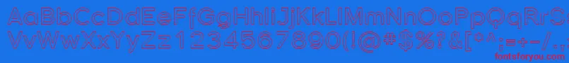 Sfflorencesansoutline Font – Red Fonts on Blue Background