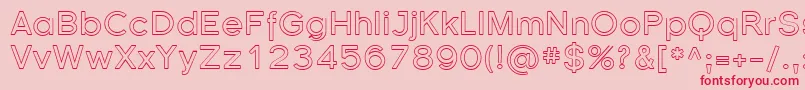 Sfflorencesansoutline-fontti – punaiset fontit vaaleanpunaisella taustalla