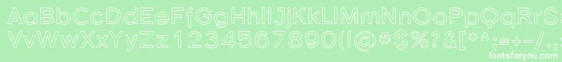 Шрифт Sfflorencesansoutline – белые шрифты на зелёном фоне
