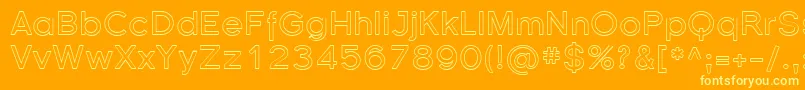 Sfflorencesansoutline Font – Yellow Fonts on Orange Background