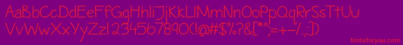 MaritimeTropicalDs Font – Red Fonts on Purple Background