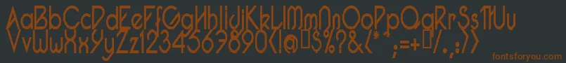 PacotillNarrowRegular Font – Brown Fonts on Black Background