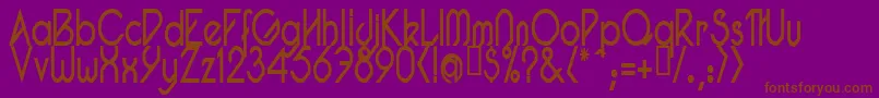 PacotillNarrowRegular Font – Brown Fonts on Purple Background