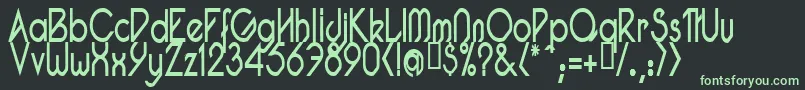 PacotillNarrowRegular Font – Green Fonts on Black Background