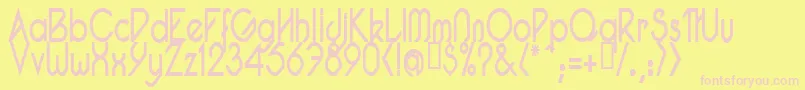 PacotillNarrowRegular Font – Pink Fonts on Yellow Background