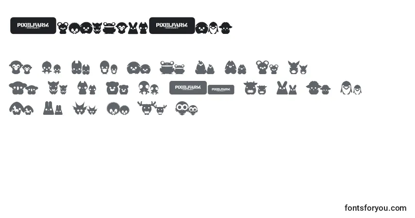 Schriftart PixelfarmPets – Alphabet, Zahlen, spezielle Symbole