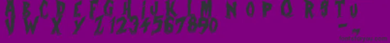 CurseOfTheZombie Font – Black Fonts on Purple Background