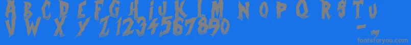 CurseOfTheZombie Font – Gray Fonts on Blue Background