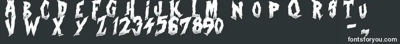 CurseOfTheZombie Font – White Fonts on Black Background