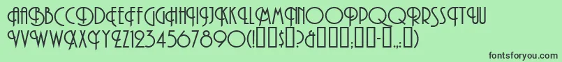 MAndesNormal Font – Black Fonts on Green Background