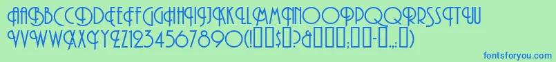 MAndesNormal Font – Blue Fonts on Green Background