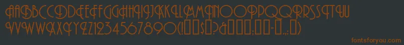 MAndesNormal Font – Brown Fonts on Black Background