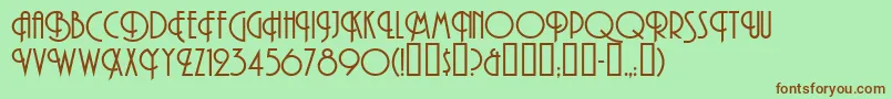 MAndesNormal Font – Brown Fonts on Green Background