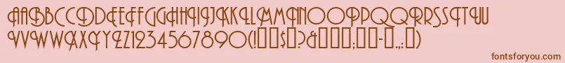 MAndesNormal Font – Brown Fonts on Pink Background