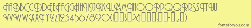 フォントMAndesNormal – 黄色の背景に灰色の文字