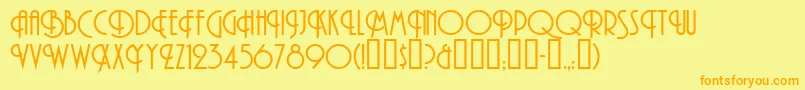 MAndesNormal Font – Orange Fonts on Yellow Background