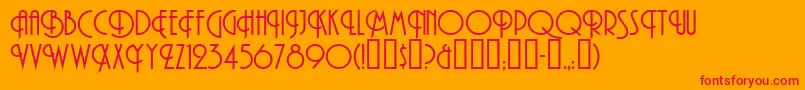 フォントMAndesNormal – オレンジの背景に赤い文字