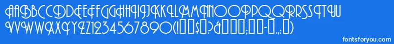 MAndesNormal Font – White Fonts on Blue Background