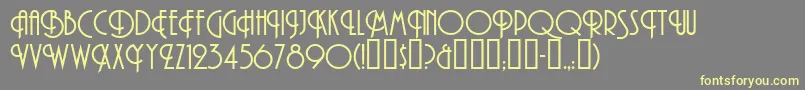 MAndesNormal Font – Yellow Fonts on Gray Background