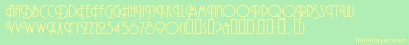 MAndesNormal Font – Yellow Fonts on Green Background