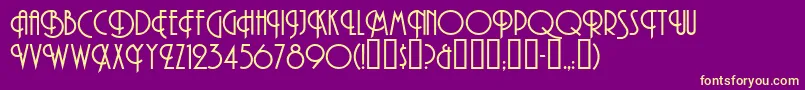 MAndesNormal Font – Yellow Fonts on Purple Background