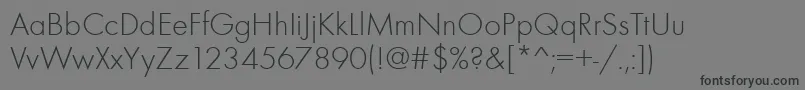 Futurateelig Font – Black Fonts on Gray Background