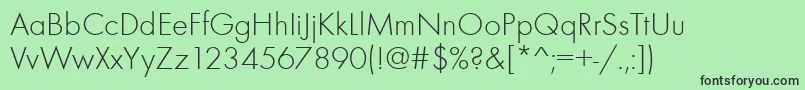 Futurateelig Font – Black Fonts on Green Background