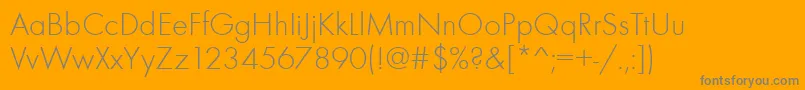 Futurateelig Font – Gray Fonts on Orange Background