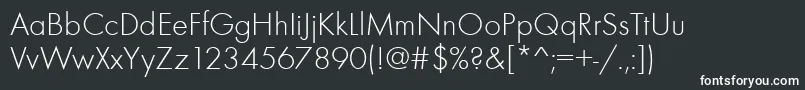Futurateelig Font – White Fonts on Black Background