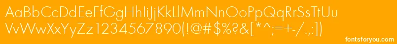 Futurateelig Font – White Fonts on Orange Background