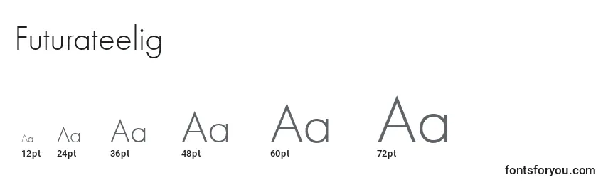 Futurateelig Font Sizes