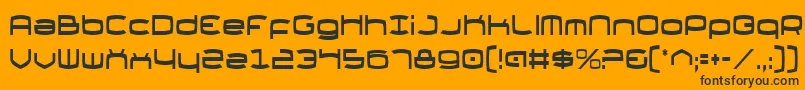 Thunderv2c-Schriftart – Schwarze Schriften auf orangefarbenem Hintergrund