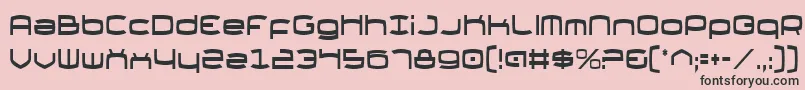 フォントThunderv2c – ピンクの背景に黒い文字