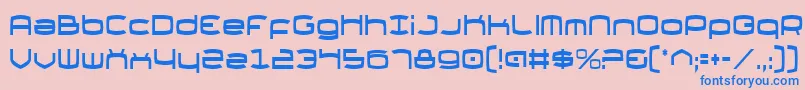 Шрифт Thunderv2c – синие шрифты на розовом фоне