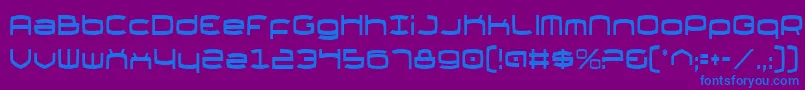Thunderv2c-Schriftart – Blaue Schriften auf violettem Hintergrund