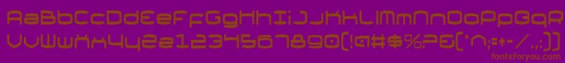 Thunderv2c-Schriftart – Braune Schriften auf violettem Hintergrund