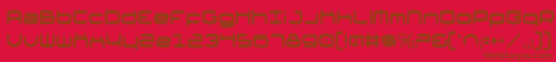 フォントThunderv2c – 赤い背景に茶色の文字