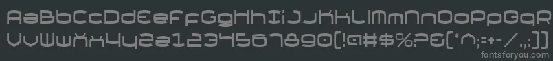 Fonte Thunderv2c – fontes cinzas em um fundo preto