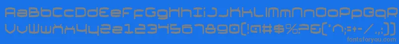 フォントThunderv2c – 青い背景に灰色の文字