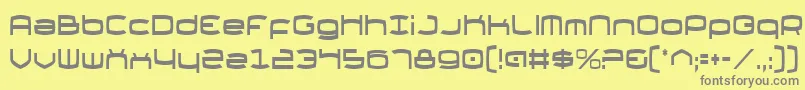 Thunderv2c-Schriftart – Graue Schriften auf gelbem Hintergrund