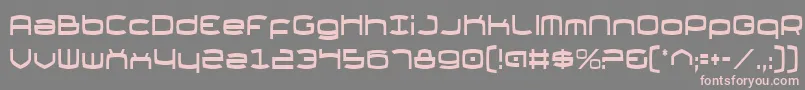 フォントThunderv2c – 灰色の背景にピンクのフォント