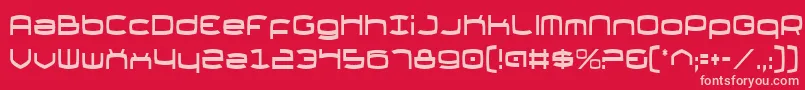 Thunderv2c-Schriftart – Rosa Schriften auf rotem Hintergrund