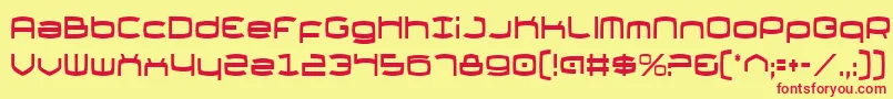 Шрифт Thunderv2c – красные шрифты на жёлтом фоне