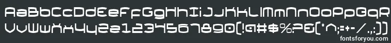 フォントThunderv2c – 黒い背景に白い文字