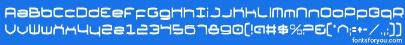 フォントThunderv2c – 青い背景に白い文字