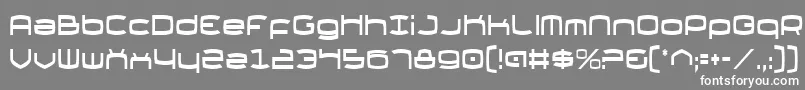 フォントThunderv2c – 灰色の背景に白い文字